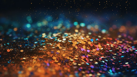 Sparkling Luxury: Glitter, Bokeh Sparkles, and Particles. Generative AIの素材