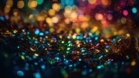 Sparkling Luxury: Glitter, Bokeh Sparkles, and Particles. Generative AIの素材