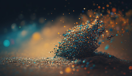Sparkling Luxury: Glitter, Bokeh Sparkles, and Particles. Generative AIの素材