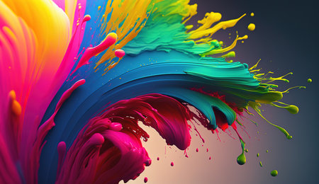 Colorful Paint Texture Background. Generative AIの素材
