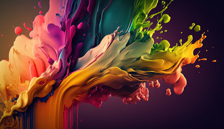 Colorful Paint Texture Background. Generative AIの素材
