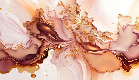 A Minimalistic Abstract Texture of Rose Gold Paint. Generative AIの素材