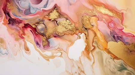 A Minimalistic Abstract Texture of Rose Gold Paint. Generative AIの素材