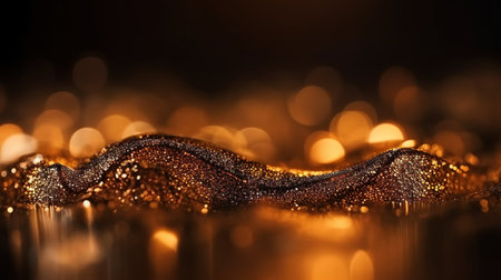 Black and Gold Bokeh Shiny Abstract Background. Generative AIの素材