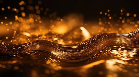 Black and Gold Bokeh Shiny Abstract Background. Generative AIの素材