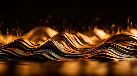 Black and Gold Bokeh Shiny Abstract Background. Generative AIの素材