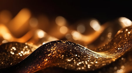 Black and Gold Bokeh Shiny Abstract Background. Generative AIの素材
