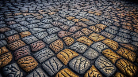 Captivating Cobblestone Texture. Generative AIの素材