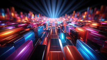 A Futuristic Abstract Neon Backgroundの素材