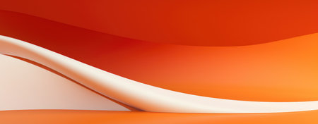Abstract Orange Curves Flowing in Elegant Artistic Style.の素材