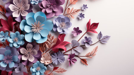 Handcrafted Paper Flowers in Valentine's Day Festive Arrangementの素材