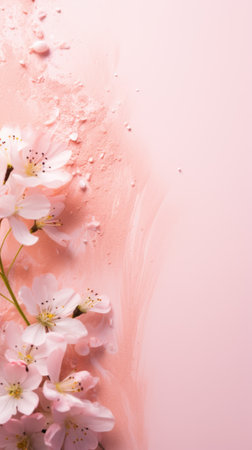 Peach Blossoms in Full Bloom, Symbolizing Spring Renewal.の素材