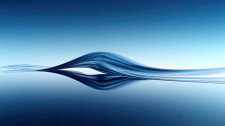 A close-up of tranquil blue water waves representing purity and calmness.の素材