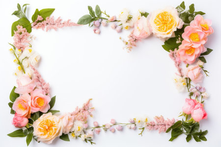 Artistic Floral Arrangement on Vintage Background. A.I.の素材