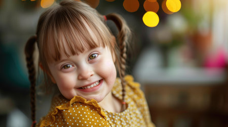 Portrait of beautiful young smiling girl. A.I.の素材