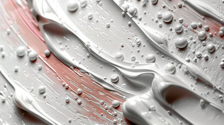 Closeup of a luxurious, smooth hyaluronic acid serum with a creamy texture.の素材