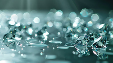 A radiant array of diamonds catching light, creating a stunning visual spectacle.の素材
