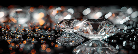 A radiant array of diamonds catching light, creating a stunning visual spectacle.の素材