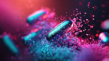 An artistic depiction of a futuristic AI-enhanced pillの素材