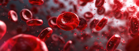 Red Blood Cells and Hemoglobin Close-Up Medical Imagery. A.I.の素材