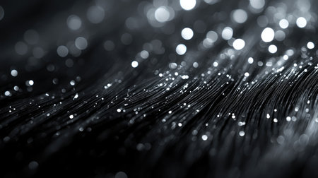 This image captures the luxurious shimmer of dark hair, highlighting its elegant texture and glossy finish.の素材