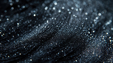 This image captures the luxurious shimmer of dark hair, highlighting its elegant texture and glossy finish.の素材