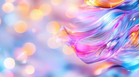 Pastel wave forms twist and flow with elegant abstract smoothness.の素材