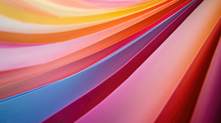 The image displays a vibrant fan layout of color samples in smooth gradient transition.の素材