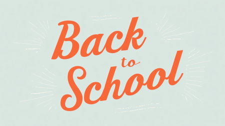 Back to School Script Text Illustration. A.I.の素材