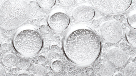 Transparent Hyaluronic Acid Gel Texture, Skincare Serum Background. A.I.の素材