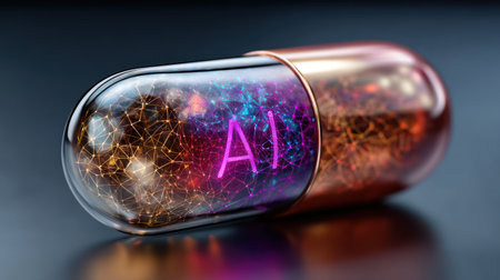 AI-Enhanced Smart Pill Revolutionizing Future Healthcare. A.I.の素材