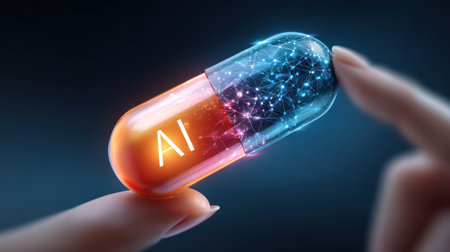 AI-Enhanced Smart Pill Revolutionizing Future Healthcare. A.I.の素材