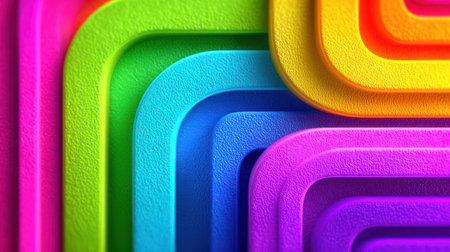 Smooth rainbow gradient curved lines creating flowing pattern with soft transitions in vibrant abstract modern digital artwork.の素材