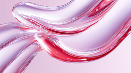 Transparent Hyaluronic Acid Gel Texture On Minimal White Background. A.I.の素材