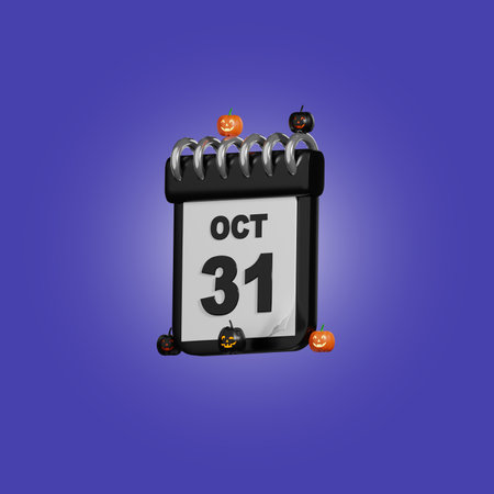3d Halloween Calendarの写真素材