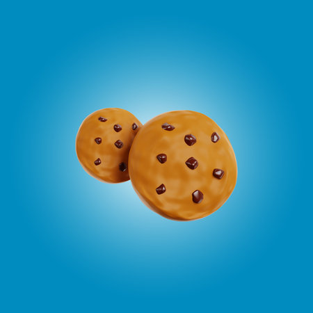 Cookies 3d Illustrationの写真素材
