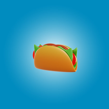 Taco 3d Illustrationの写真素材