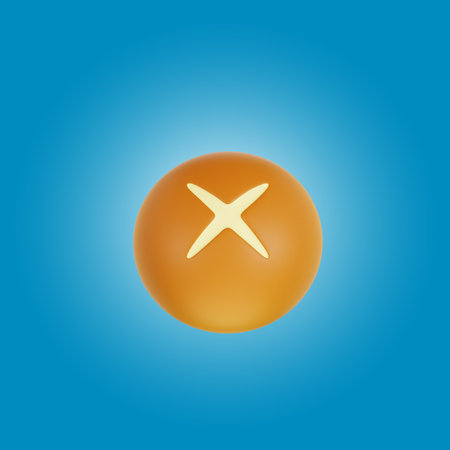 Cross Bun 3d Illustrationの写真素材