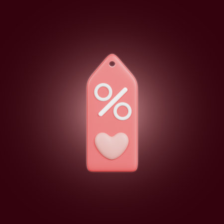 valentine discount 3d Illustrationの写真素材