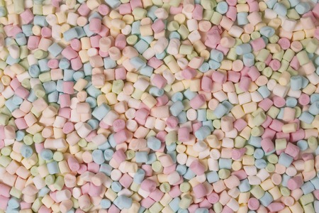 Colorful mini marshmallows as background or textureの写真素材