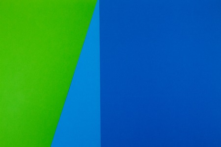 Greenery, blue and cyan color paper backgroundの写真素材