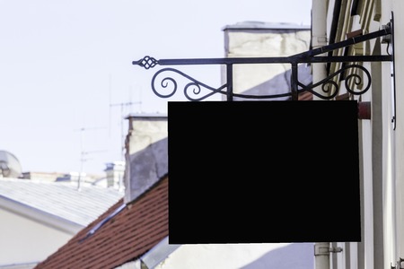 Signboard. Mock up rectangular shape.の写真素材