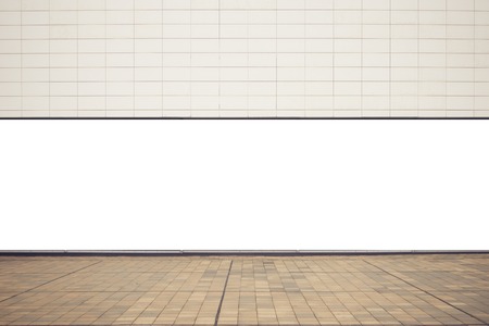 Large blank mock up of store street showcase windowの写真素材