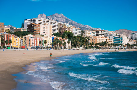 Villajoyosa, Spain - November 9: View of Villajoyosa, Costa Blanca, Spain on November 9, 2017のeditorial素材