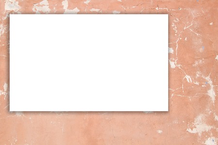 Mock up. Blank billboard, advertising, public information board on old grunge wall in the cityの写真素材