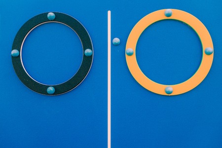 Colorful minimal background. Round shapes in playgroundの写真素材