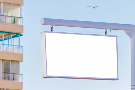 Rectangular shape mock up signboardの写真素材