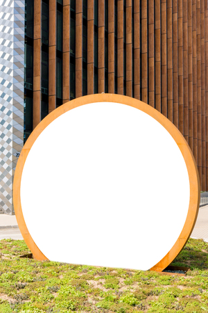Mock up. Blank billboard outdoors, outdoor advertising, public information board in the cityの写真素材
