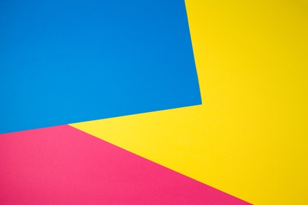 Colorful papers geometry flat composition backgroundの写真素材