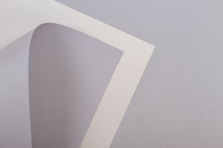 Abstract geometric shape gray color paper backgroundの写真素材